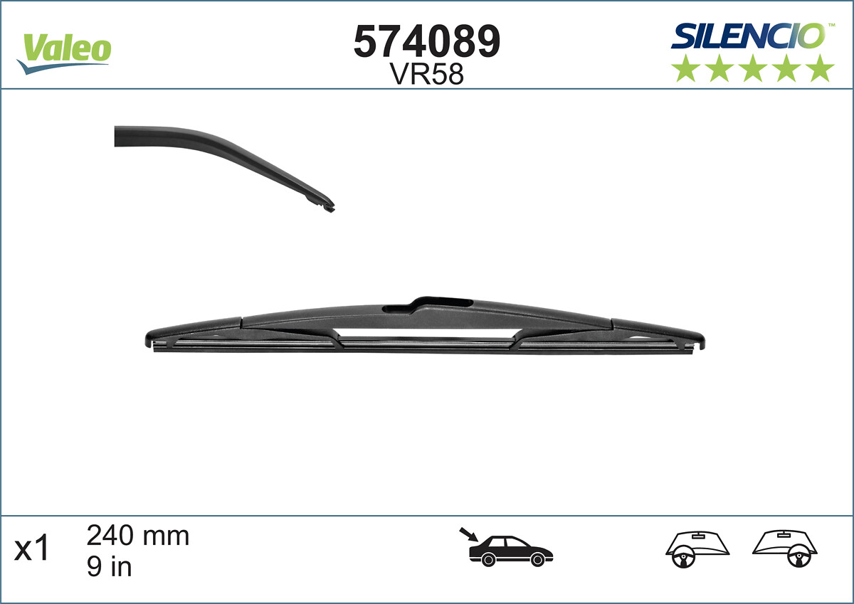 VALEO SILENCIO PERFORMANCE Ablaktörlő lapát 574089_VALEO